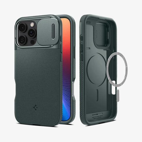 כיסוי Spigen לאייפון 16 מסדרת Optik Armor (MagFit)